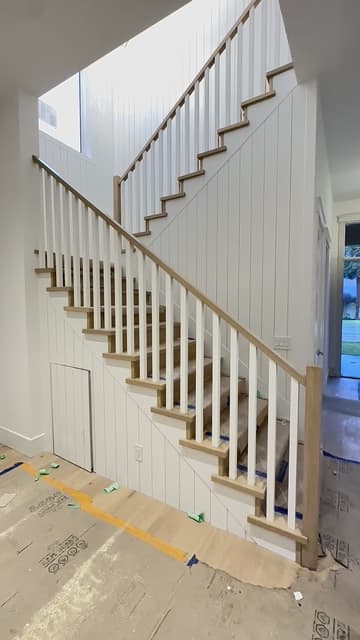 Custom staircase railing project #08