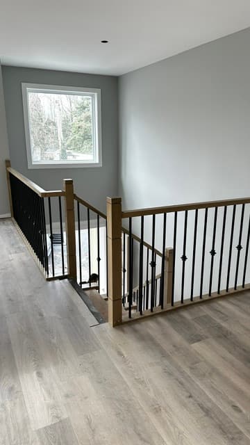 Wood, glass, and metal railing craftsmanship #11