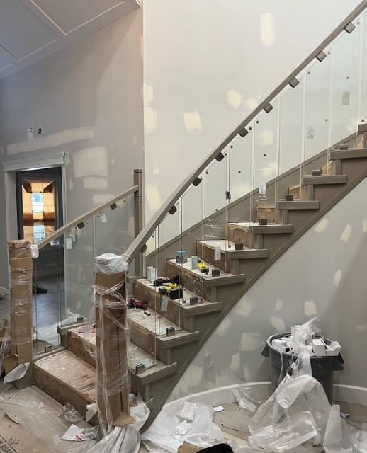 Hand-built railing installation in BC #18