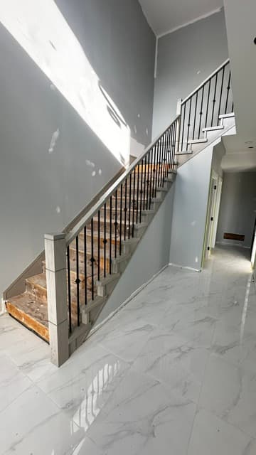 Wood, glass, and metal railing craftsmanship #19
