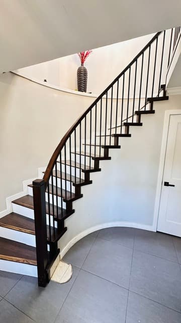 Hand-built railing installation in BC #34