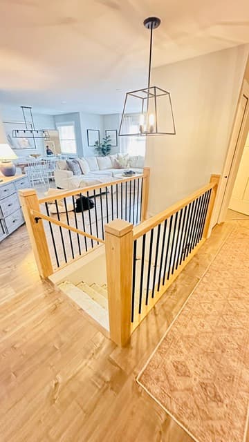 Wood, glass, and metal railing craftsmanship #35