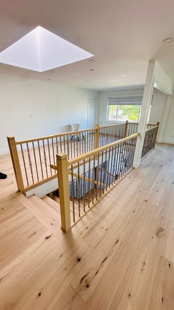 Wood, glass, and metal railing craftsmanship #43